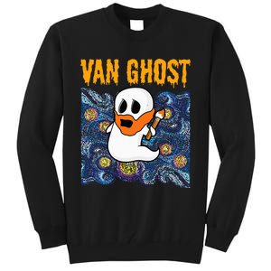 Van Ghost Art Teacher Halloween Van Gogh Starry Night Tall Sweatshirt