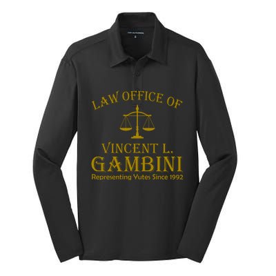 Vincent Gambini Attorney At Law Silk Touch Performance Long Sleeve Polo