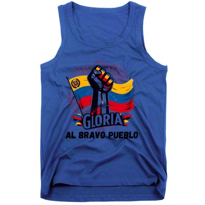 Venezuela Gloria Al Bravo Venezuelan People 2024 Tank Top