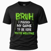 Video Gamer Bruh I Paused My Game Gaming Cooling Performance Crew T-Shirt