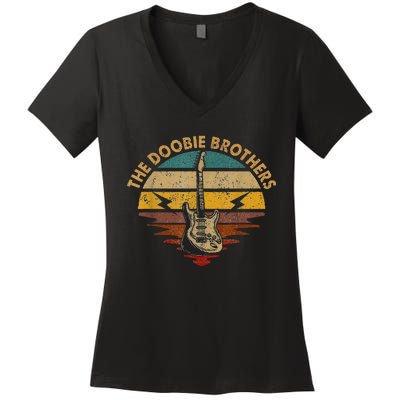 Vintage Guitar Beautiful Name Doobie Brothers Personalized Women's V-Neck T-Shirt