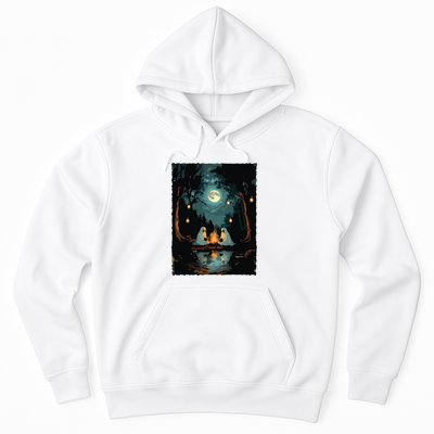 Vintage Ghost Book Reading Camping Gothic Halloween Teachers Hoodie