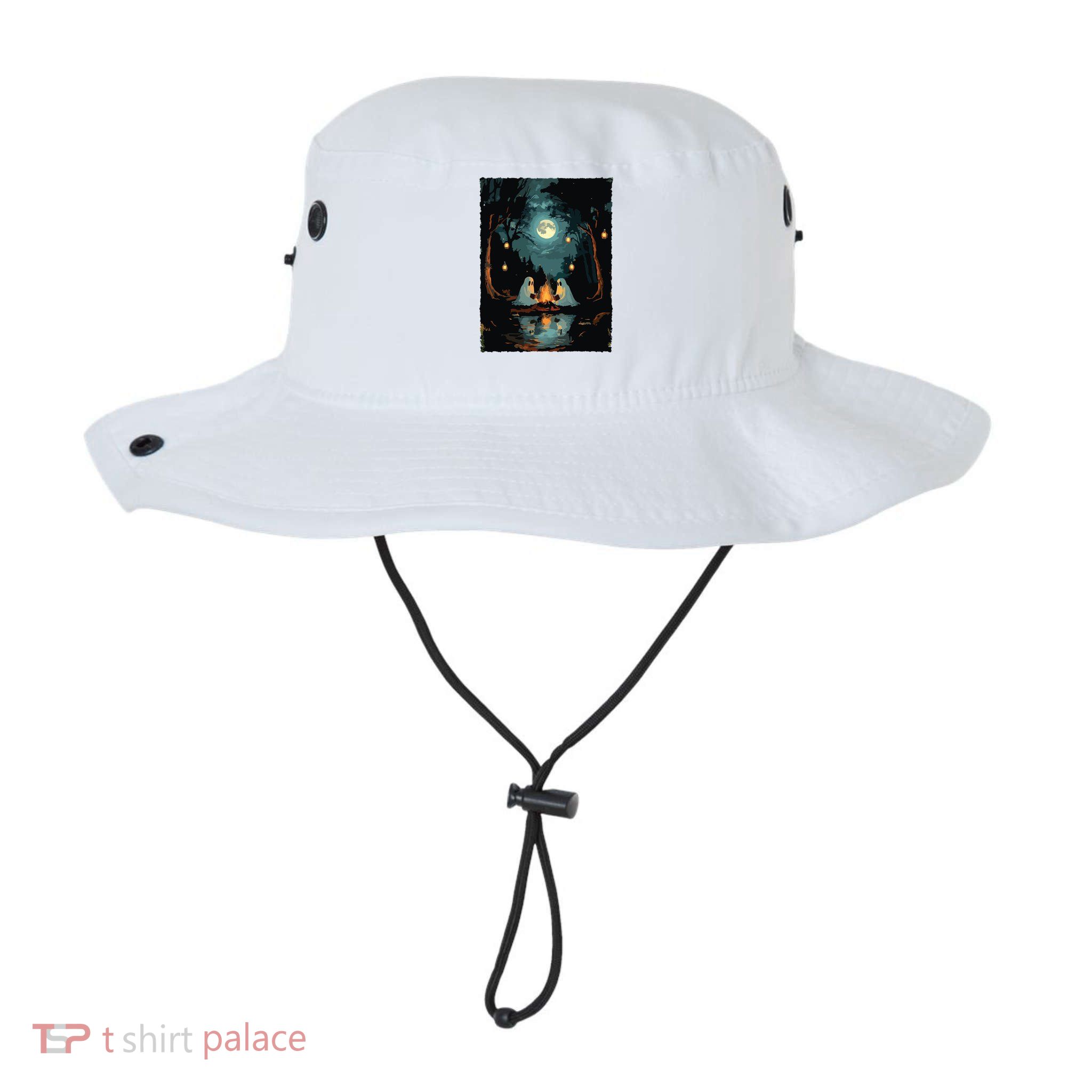 Vintage Ghost Book Reading Camping Gothic Halloween Teachers Bucket Hat