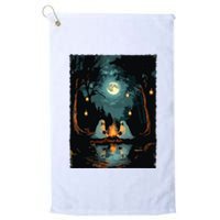 Vintage Ghost Book Reading Camping Gothic Halloween Teachers Platinum Collection Golf Towel