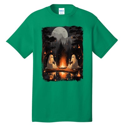 Vintage Ghost Book Reading Camping Gothic Halloween Teachers Tall T-Shirt