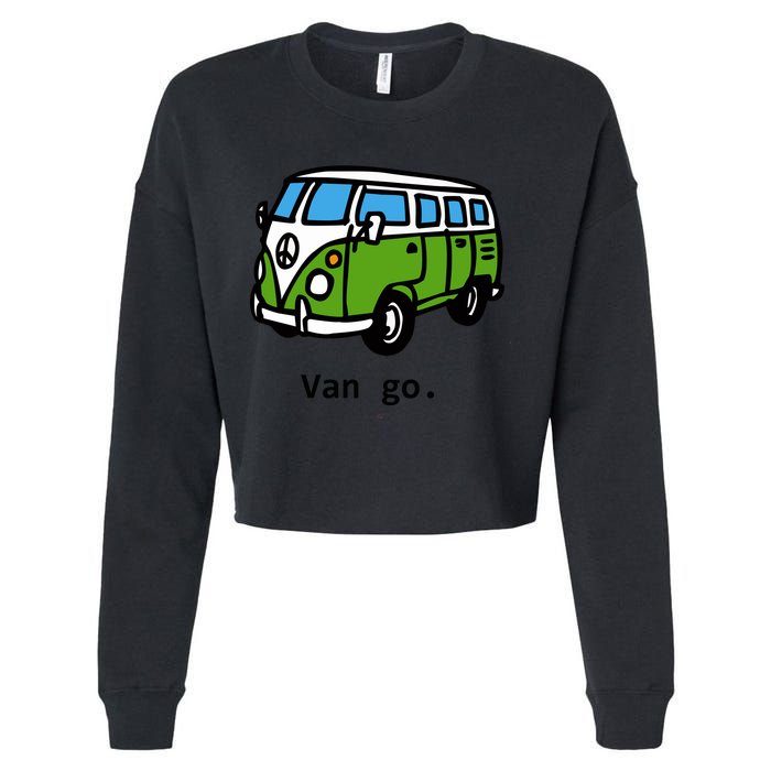Van Go Bus Cropped Pullover Crew
