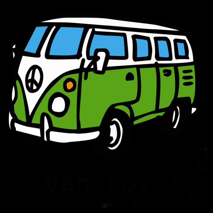 Van Go Bus Cropped Pullover Crew