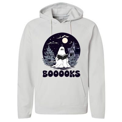 Vintage Ghost Book Reading Gothic Halloween Teacher Performance Fleece Hoodie