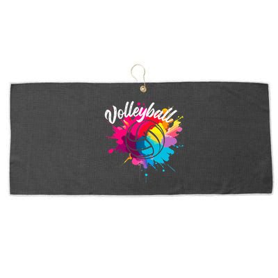 Volleyball Gifts Beach Volleyballer Sports Apparel Fitness Large Microfiber Waffle Golf Towel