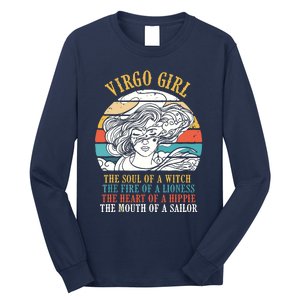 Virgo Girl Birthday Zodiac Sign Astrology Horoscope Long Sleeve Shirt