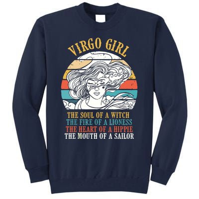 Virgo Girl Birthday Zodiac Sign Astrology Horoscope Tall Sweatshirt