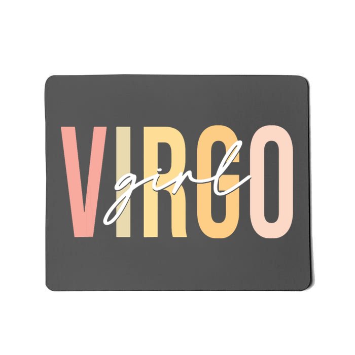 Virgo Girl Boho Retro Vintage Zodiac Birthday Womens Mousepad