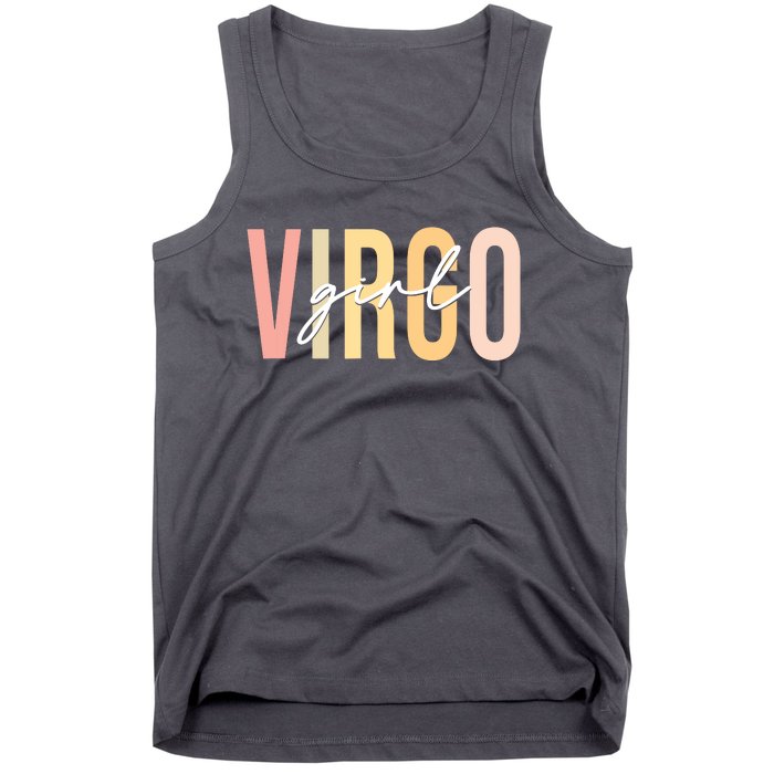 Virgo Girl Boho Retro Vintage Zodiac Birthday Womens Tank Top