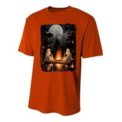 Vintage Ghost Book Reading Camping Gothic Halloween Teachers Performance Sprint T-Shirt