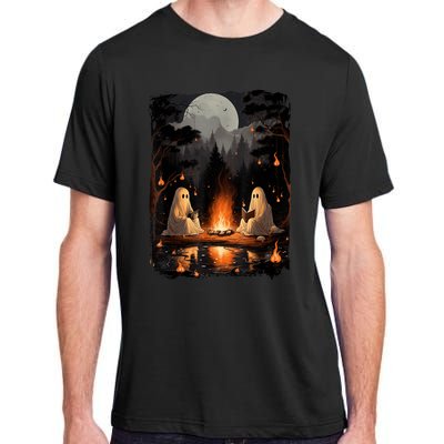 Vintage Ghost Book Reading Camping Gothic Halloween Teachers Adult ChromaSoft Performance T-Shirt