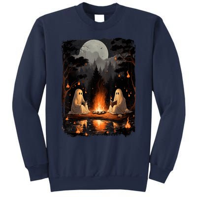 Vintage Ghost Book Reading Camping Gothic Halloween Teachers Sweatshirt