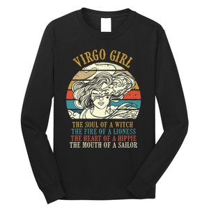 Virgo Girl Birthday Zodiac Sign Astrology Horoscope Long Sleeve Shirt