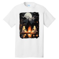 Vintage Ghost Book Reading Camping Gothic Halloween Teachers Tall T-Shirt