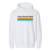 Vintage Great Barrier Reef Islands Australia Retro Design Garment-Dyed Fleece Hoodie