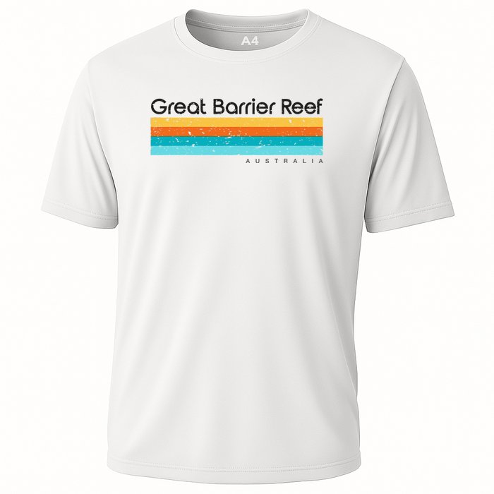 Vintage Great Barrier Reef Islands Australia Retro Design Cooling Performance Crew T-Shirt