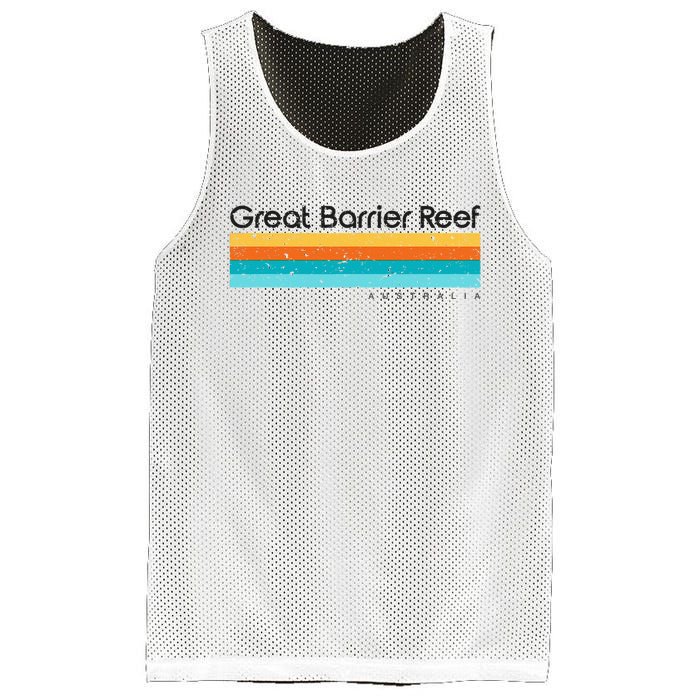 Vintage Great Barrier Reef Islands Australia Retro Design Mesh Reversible Basketball Jersey Tank