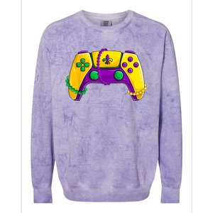 Video Game Beads Kids Mardi Gras Shirts, Gamer Boys Men Colorblast Crewneck Sweatshirt