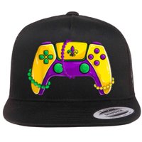 Video Game Beads Kids Mardi Gras Shirts, Gamer Boys Men Flat Bill Trucker Hat