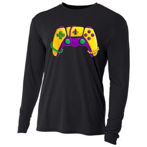 Video Game Beads Kids Mardi Gras Shirts, Gamer Boys Men Cooling Performance Long Sleeve Crew