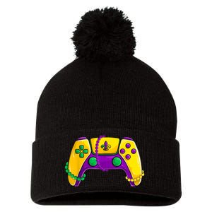 Video Game Beads Kids Mardi Gras Shirts, Gamer Boys Men Pom Pom 12in Knit Beanie