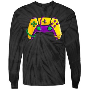 Video Game Beads Kids Mardi Gras Shirts, Gamer Boys Men Tie-Dye Long Sleeve Shirt