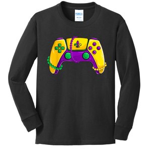 Video Game Beads Kids Mardi Gras Shirts, Gamer Boys Men Kids Long Sleeve Shirt