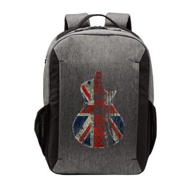 Vintage Guitar British Jack Union Flag Rock Guitarist Vector Backpack