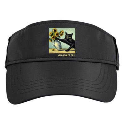 Van Gogh Black Cat With Sunflowers Funny Cat Painting Art Gift Adult Drive Performance Visor