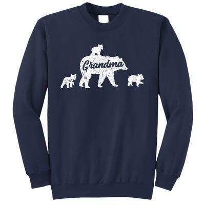 Vintage Grandma Bear 3 Cubs Mother's Day Sweatshirt