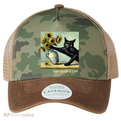 Van Gogh Black Cat With Sunflowers Funny Cat Painting Art Legacy Tie Dye Trucker Hat