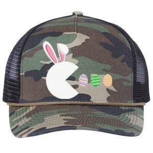 Video Game Bunny Eggs Easter Gamer Gaming Funny Retro Rope Trucker Hat Cap