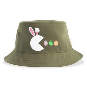 Video Game Bunny Eggs Easter Gamer Gaming Funny Sustainable Bucket Hat