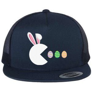 Video Game Bunny Eggs Easter Gamer Gaming Funny Flat Bill Trucker Hat