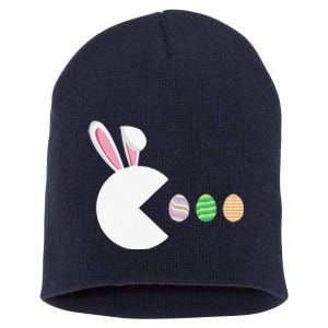 Video Game Bunny Eggs Easter Gamer Gaming Funny Short Acrylic Beanie