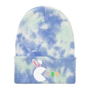 Video Game Bunny Eggs Easter Gamer Gaming Funny Tie Dye 12in Knit Beanie