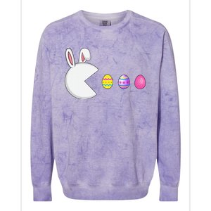 Video Game Bunny Eggs Easter Gamer Gaming Colorblast Crewneck Sweatshirt