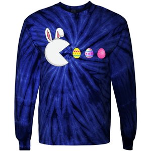 Video Game Bunny Eggs Easter Gamer Gaming Tie-Dye Long Sleeve Shirt