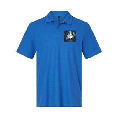 Vintage Ghost Book Reading Librarian Halloween Gift Polo