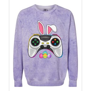 Video Game Bunny Eggs Costume Easter Day Gaming Colorblast Crewneck Sweatshirt