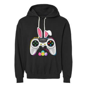 Video Game Bunny Eggs Costume Easter Day Gaming Garment-Dyed Fleece Hoodie