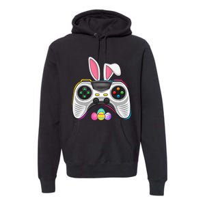 Video Game Bunny Eggs Costume Easter Day Gaming Premium Hoodie