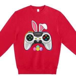 Video Game Bunny Eggs Costume Easter Day Gaming Premium Crewneck Sweatshirt