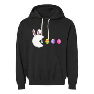 Video Game Bunny Eggs Easter Gamer Garment-Dyed Fleece Hoodie