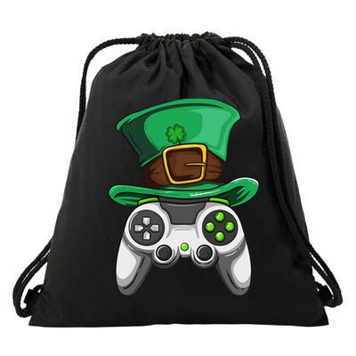 Video Gamer Controller Leprechaun Hat St. Patricks Day Boys Drawstring Bag