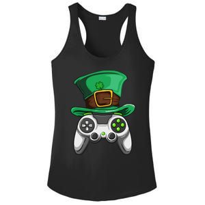 Video Gamer Controller Leprechaun Hat St. Patricks Day Boys Ladies PosiCharge Competitor Racerback Tank